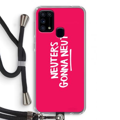 Neuters (roze): Samsung Galaxy M31 Transparant Hoesje met koord