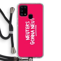 Neuters (roze): Samsung Galaxy M31 Transparant Hoesje met koord