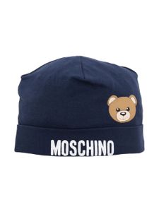 Moschino Kids bonnet à imprimé Teddy Bear - Bleu