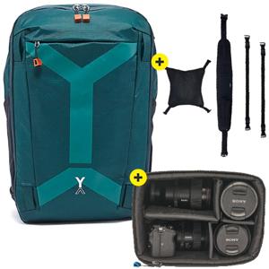 NYA-EVO Fjord 26 Adventure camera backpack Pine Green+ Sport Package + Removable Camera Insert Small