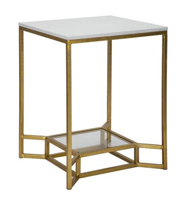 TAFEL DUBBEL MARMER CM 47X47X60