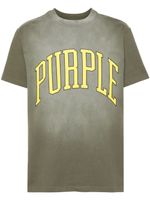 Purple Brand t-shirt en coton à logo imprimé - Vert