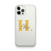 Amber Script: iPhone 12 Pro Transparant Hoesje