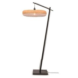 GOOD&MOJO Vloerlamp Palawan - Bamboe Zwart|Wit - Ø77cm