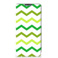 Poco X4 Pro 5G Hoesje met Magneet Zigzag Groen