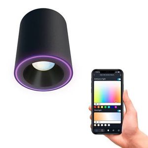 Calex Smart Halo Opbouwspot Zwart - RGB en CCT