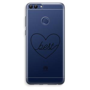 Best heart black: Huawei P Smart (2018) Transparant Hoesje