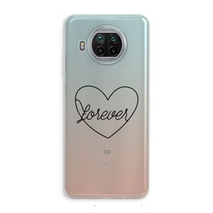 Forever heart black: Xiaomi Mi 10T Lite 5G Transparant Hoesje