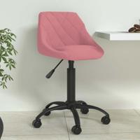 Eetkamerstoel fluweel roze