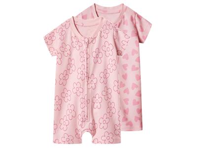lupilu Set van 2 baby pyjama's (Roze, 74/80)