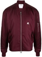 Courrèges veste bomber à logo brodé - Rouge