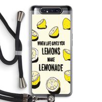 Lemonade: Samsung Galaxy A80 Transparant Hoesje met koord