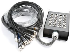 PD Connex Stage Snake 12-in 4-out XLR 15 meter