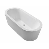 Xellanz Bianco vrijstaand ligbad 178x80cm acryl glans wit met waste glans wit 21.3680