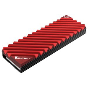 Jonsbo M.2-3 RED hardwarekoeling SSD (solid-state drive) Koelplaat 1 stuk(s) Zwart, Rood