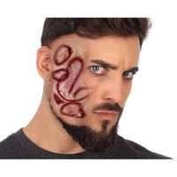 Horror/Halloween verkleed accessoires littekens - nep wond - opplakken op huid - Verkleed tatoeages - thumbnail