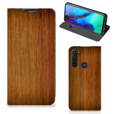 Motorola Moto G Pro Book Wallet Case Donker Hout Motorola Moto G Pro Book Wallet Case Donker Hout