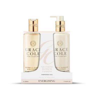Nectarine blossom & grapefruit body care duo