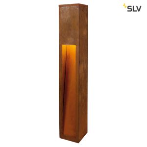 Buitenlamp staand RUSTY SLOT 80 cm hoog E27 fitting ijzer geroest cortenstaal