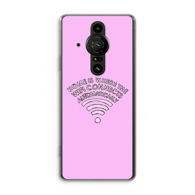 Home Is Where The Wifi Is: Sony Xperia Pro-I Transparant Hoesje