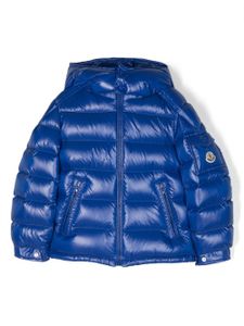 Moncler Enfant logo-patch padded coat - Blue