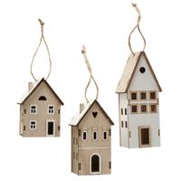 Boltze Home Deco Hanger Nordy 3-delig Hout 13cm - thumbnail