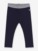 Baby tregging van effen katoen PETIT BATEAU marineblauw