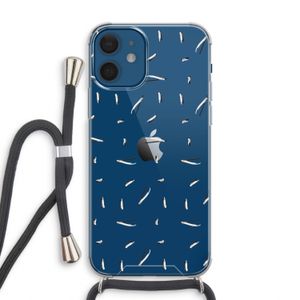 Hipster stripes: iPhone 12 Transparant Hoesje met koord