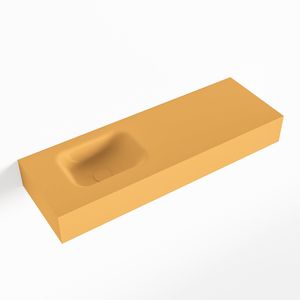 MONDIAZ LEX Ocher vrijhangende solid surface wastafel 90cm. Positie wasbak links