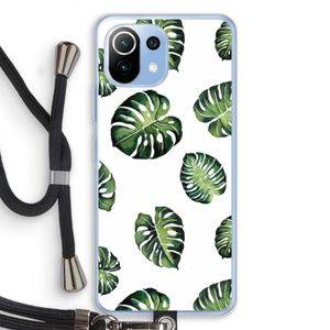 Tropische bladeren: Xiaomi Mi 11 Lite Transparant Hoesje met koord