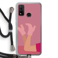 Pink boots: Huawei P Smart (2020) Transparant Hoesje met koord