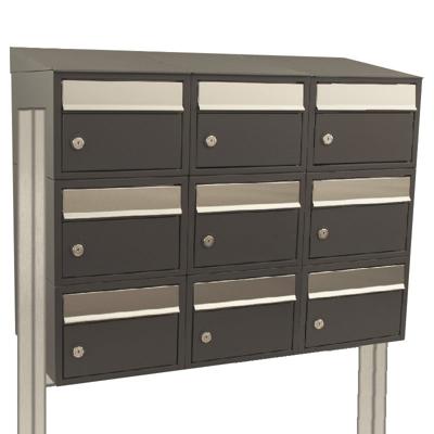 Stoer! Brickset 3-Breed, 3-Hoog Met Dak Op Statief Antraciet - 40215065_3x3ds