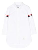 Thom Browne Kids robe-chemise Oxford à ruban gros-grain - Blanc