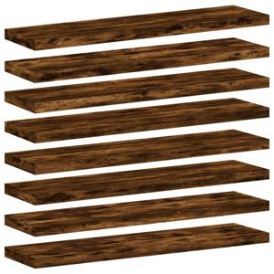 vidaXL Wandschappen 8 st 40x10x1,5 cm bewerkt hout gerookt eikenkleur