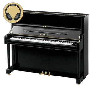 Yamaha U1 SH3 PE messing silent piano (zwart hoogglans)