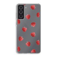 Framboosjes: Samsung Galaxy S21 FE Transparant Hoesje