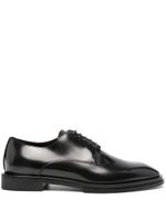 Alexander McQueen derbies en cuir à plaque logo - Noir - thumbnail