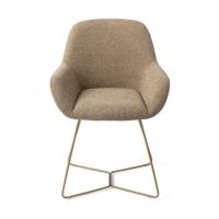 Jesper Home Kushi eetkamerstoel Moss Meadow beehive gold
