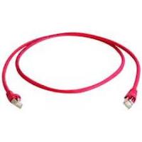 Telegärtner RJ45 (cross) Netwerkkabel Aansluitkabel CAT 6A S/FTP 0.50 m Rood Vlambestendig, Halogeenvrij - thumbnail