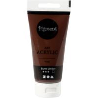 Pigment Art Acrylverf - burnt umber - dekkend - - 75 ml
