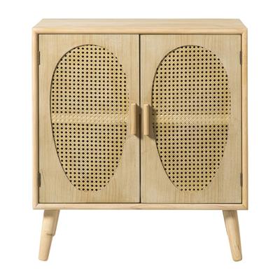 Kast Flores met ovalen vlakken - bruin - 78x70x37.5 cm