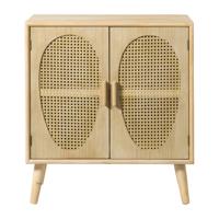 Kast Flores met ovalen vlakken - bruin - 78x70x37.5 cm
