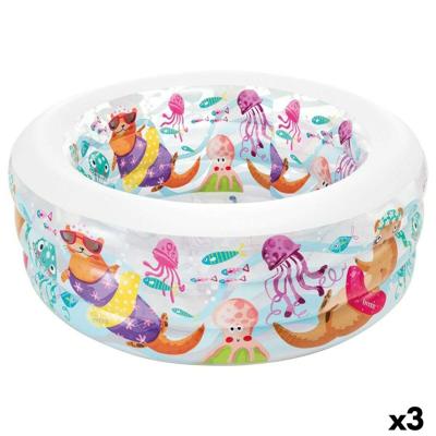 Opblaasbaar Kinderzwembad Intex Aquarium 360 L 152 x 56 x 152 cm (3 Stuks)