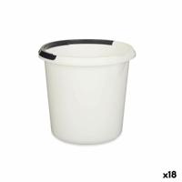 Emmer met handvat Wit Antraciet 10 L (18 Stuks)