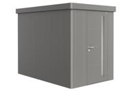 Biohort Metalen tuinhuis Neo - Enkele deur - Kwartsgrijs - 3A (180x292 cm)- Plat dak- Metaal- Biohort