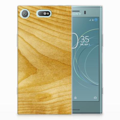 Sony Xperia XZ1 Compact | Bumper Hoesje | Licht Hout
