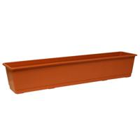 Geli Plantenbak - terracotta - rechthoekig - kunststof - 80 x 17,5 x 14,5 cm