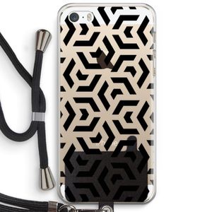 Crazy pattern: iPhone 5 / 5S / SE Transparant Hoesje met koord