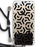 Crazy pattern: iPhone 5 / 5S / SE Transparant Hoesje met koord