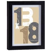 Houten fotolijst - zwart - 15 x 20 cm - fotolijstje - met passe-partout - decoratie